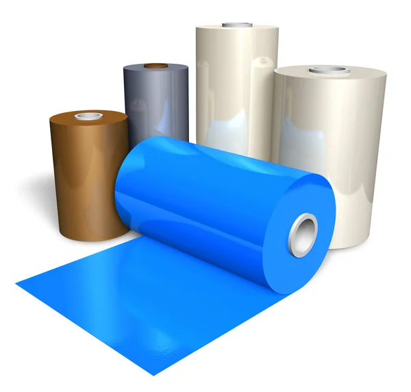 Rohlíky barevné plastové pásky — Stock fotografie