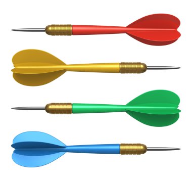 Set of color darts clipart