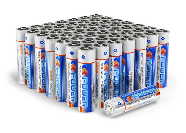 Набір батарей розміру AA — стокове фото