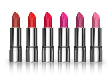 Set of red lipsticks clipart