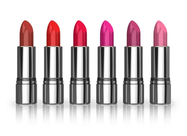 Set of red lipsticks — Stock Photo, Image