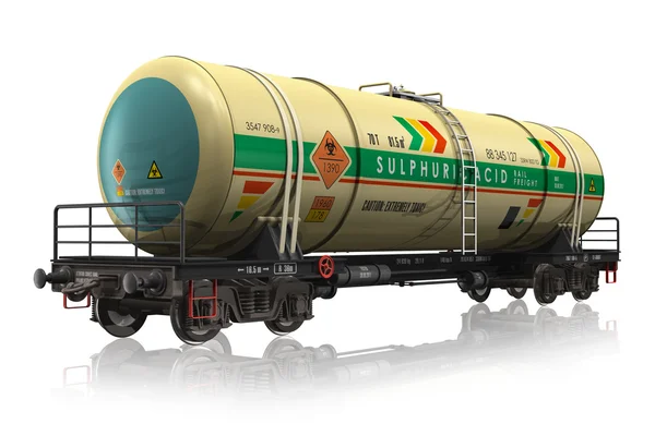 Kesselwagen der chemischen Eisenbahn — Stockfoto