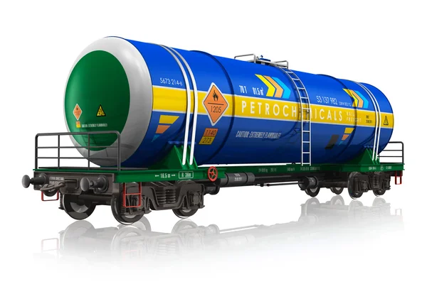 Benzine spoorweg tank auto — Stockfoto