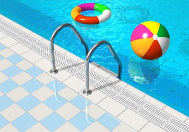 Blue swimming pool clipart