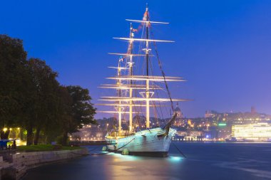 Historical ship ''AF Chapman'' in Stockholm, Sweden clipart