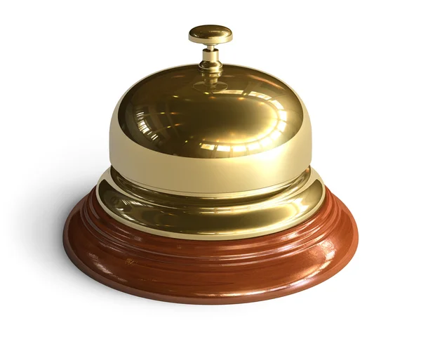 Golden reception bell — Stock Photo, Image