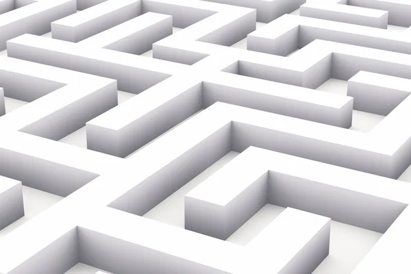Endloses weißes Labyrinth — Stockfoto