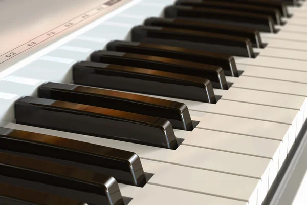 Клавиатура фортепиано с избирательным эффектом фокусировки — стоковое фото