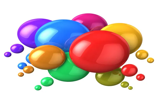 Концепція соціальних мереж: барвисті мовні бульбашки — стокове фото