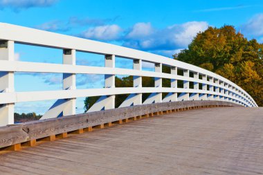 Wooden bridge in Finland clipart