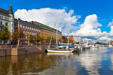 Old port in Helsinki, Finland clipart