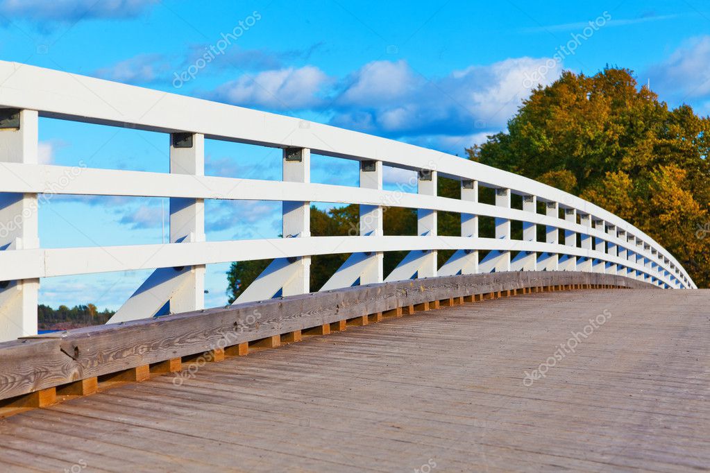 Wooden bridge in Finland