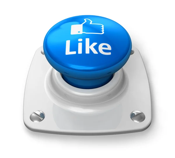 Sociala nätverk koncept: blue som knappen — Stockfoto