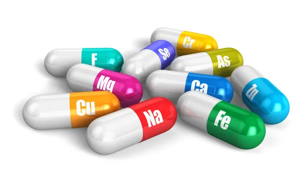Pílulas de vitamina cor — Fotografia de Stock