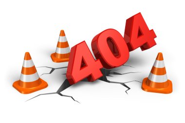 404 webpage error concept clipart