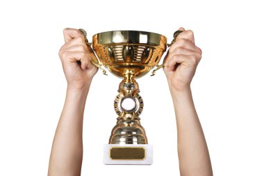 Golden trophy clipart