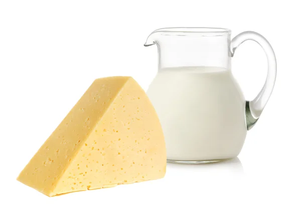 Ost och mjölk — Stockfoto