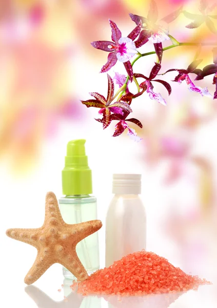 Body care treatment and orchid — Stock Photo, Image