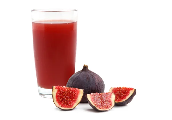 Juice with ripe figs — Stock Photo, Image