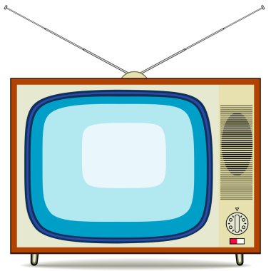 Retro TV set clipart