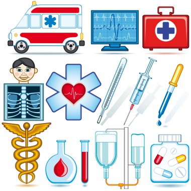 Set of medical icons clipart