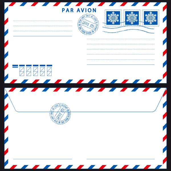 Sobre de correo aéreo — Archivo Imágenes Vectoriales