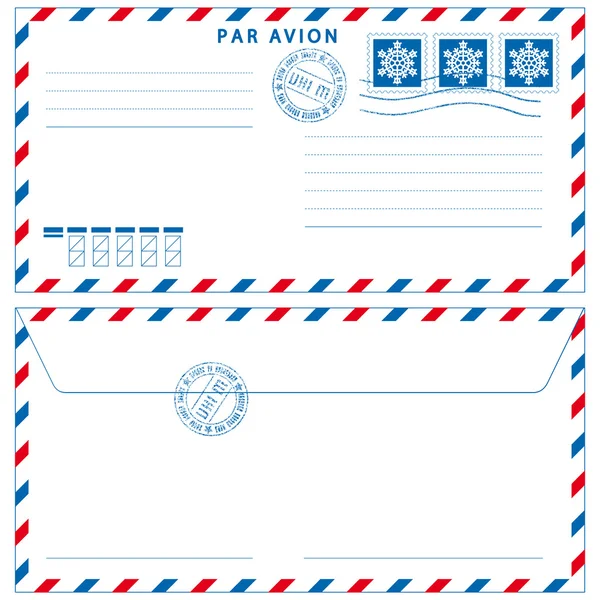 Enveloppe poste aérienne — Image vectorielle