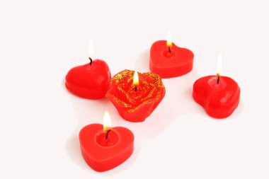 Red candles clipart