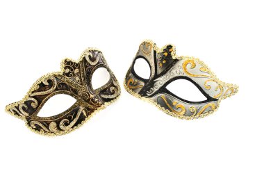 Carnival masks isolated on white background. clipart