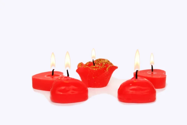 Rote Kerzen — Stockfoto