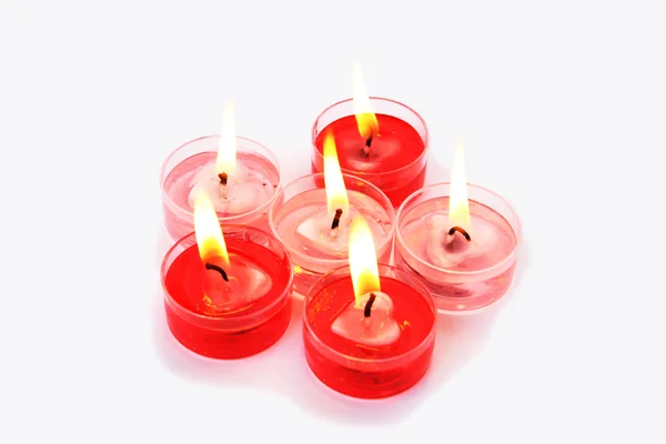 Czerwone świece — Zdjęcie stockowe