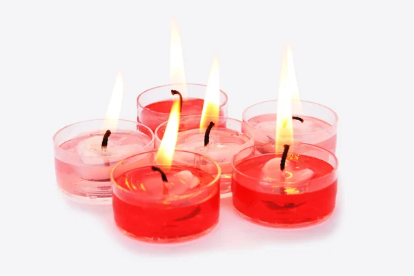 Червоні свічки — стокове фото