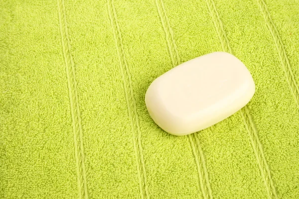 Towel and soap — Stock Photo, Image