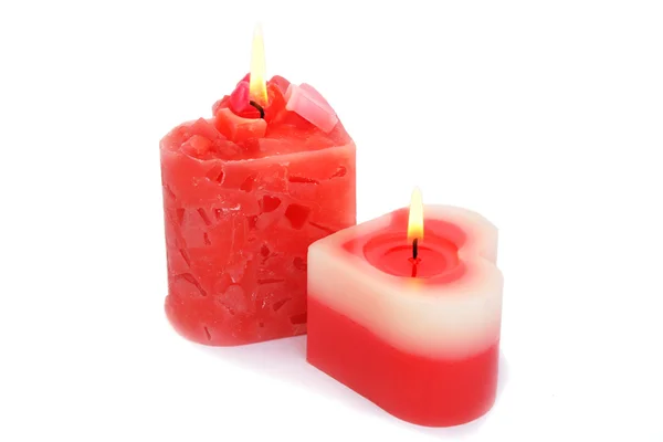 Red candles Stock Photo