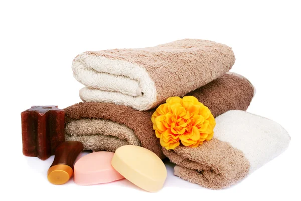 Towels and spa set — Stock Photo, Image