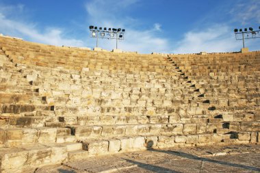 Ancient amphitheater in Kourion clipart