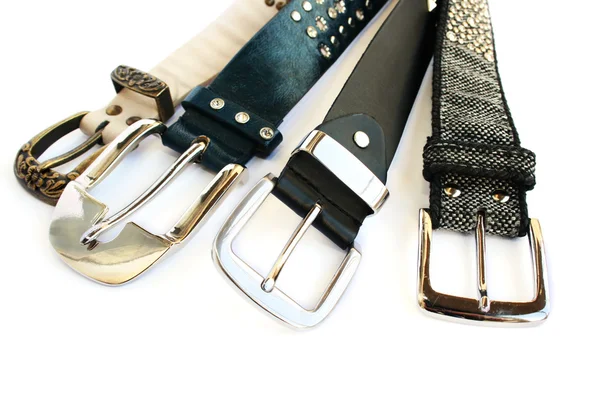 Belts on white — Stock Photo, Image