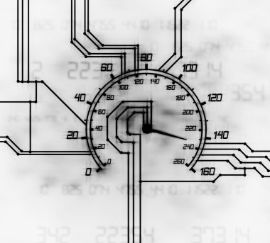 Hitech speedometer clipart