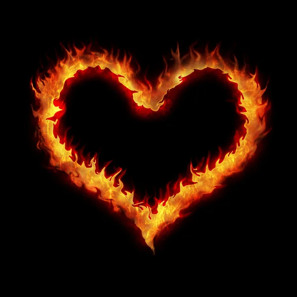 Cuore ardente — Foto Stock