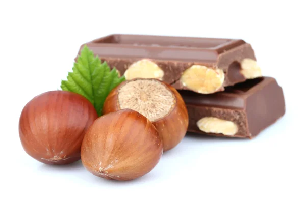 Chocolade met hazelaar — Stockfoto