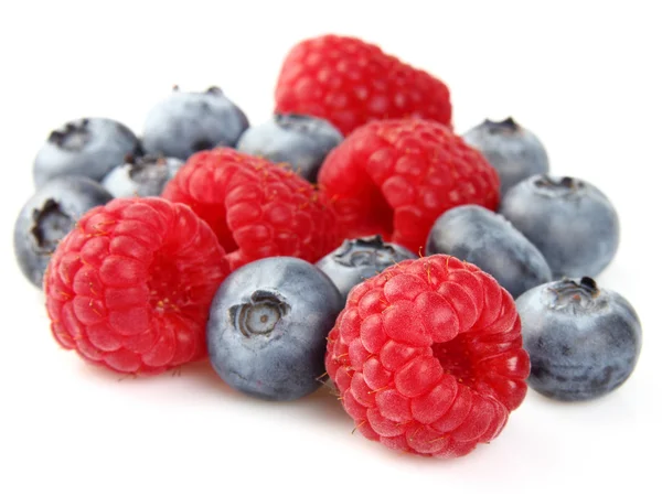 Blueberry with raspberry — Stock Photo, Image
