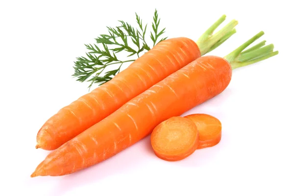 Sweet carrot with leaves — Stock Photo, Image