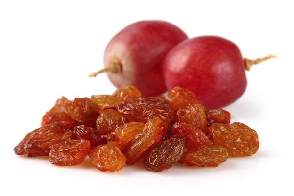 Raisins with grapes — Stock Photo, Image