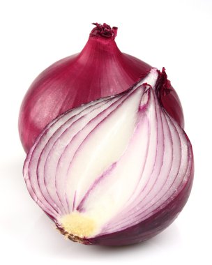 Red onion on a white background clipart