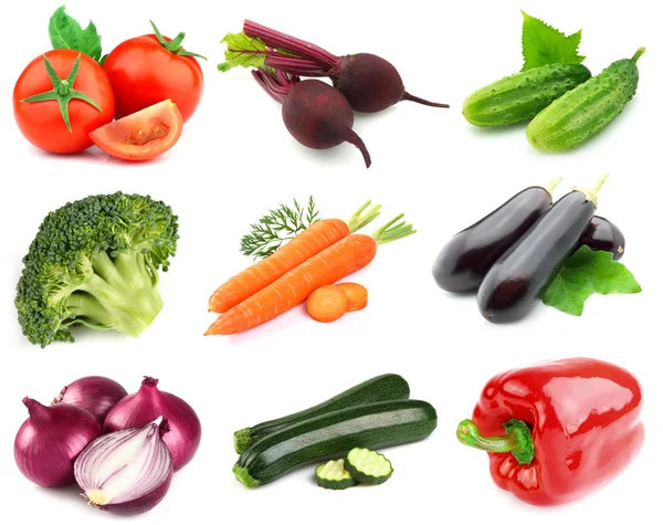 Collage från färska grönsaker — Stockfoto