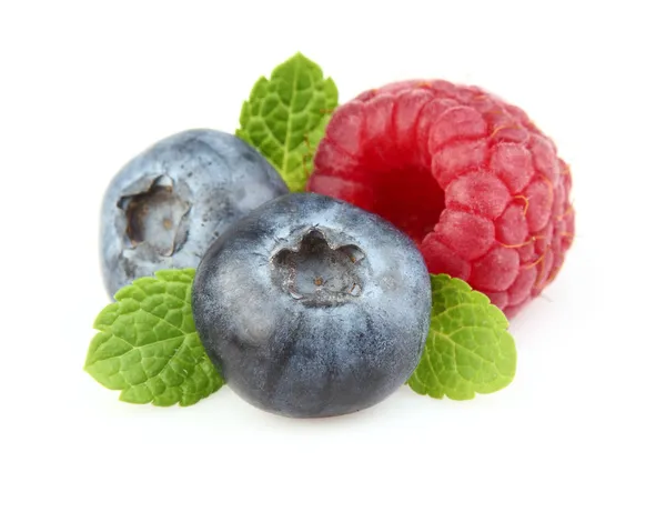 Berries with mint — Stock Photo, Image