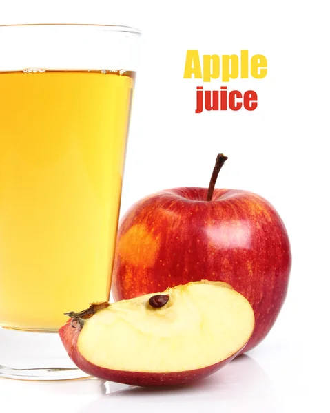 Jablečná šťáva s apple ovoce — Stock fotografie