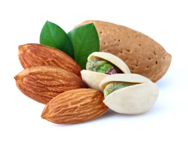 Almonds with pistachio — Stock Photo, Image