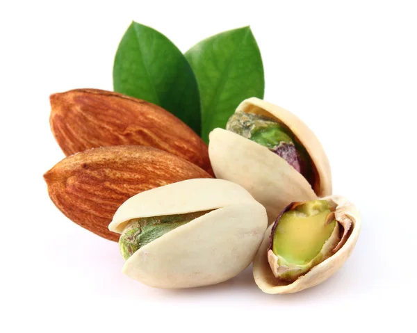 Almonds with pistachio — Stock Photo, Image
