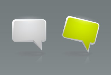 Vector speech bubble icons clipart